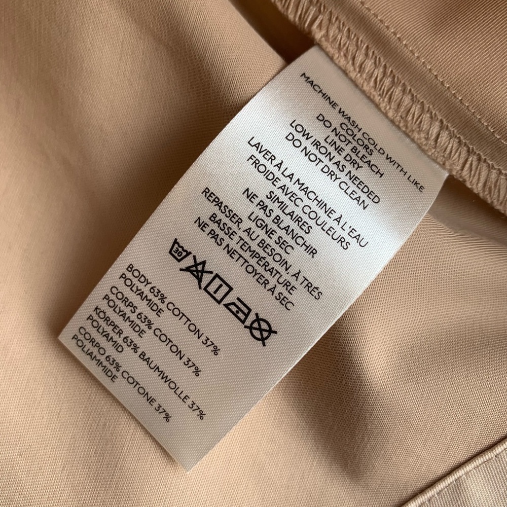 Anthropologie Maeve Beige Elastic Waist Skirt with Pockets - Picture 4 of 16